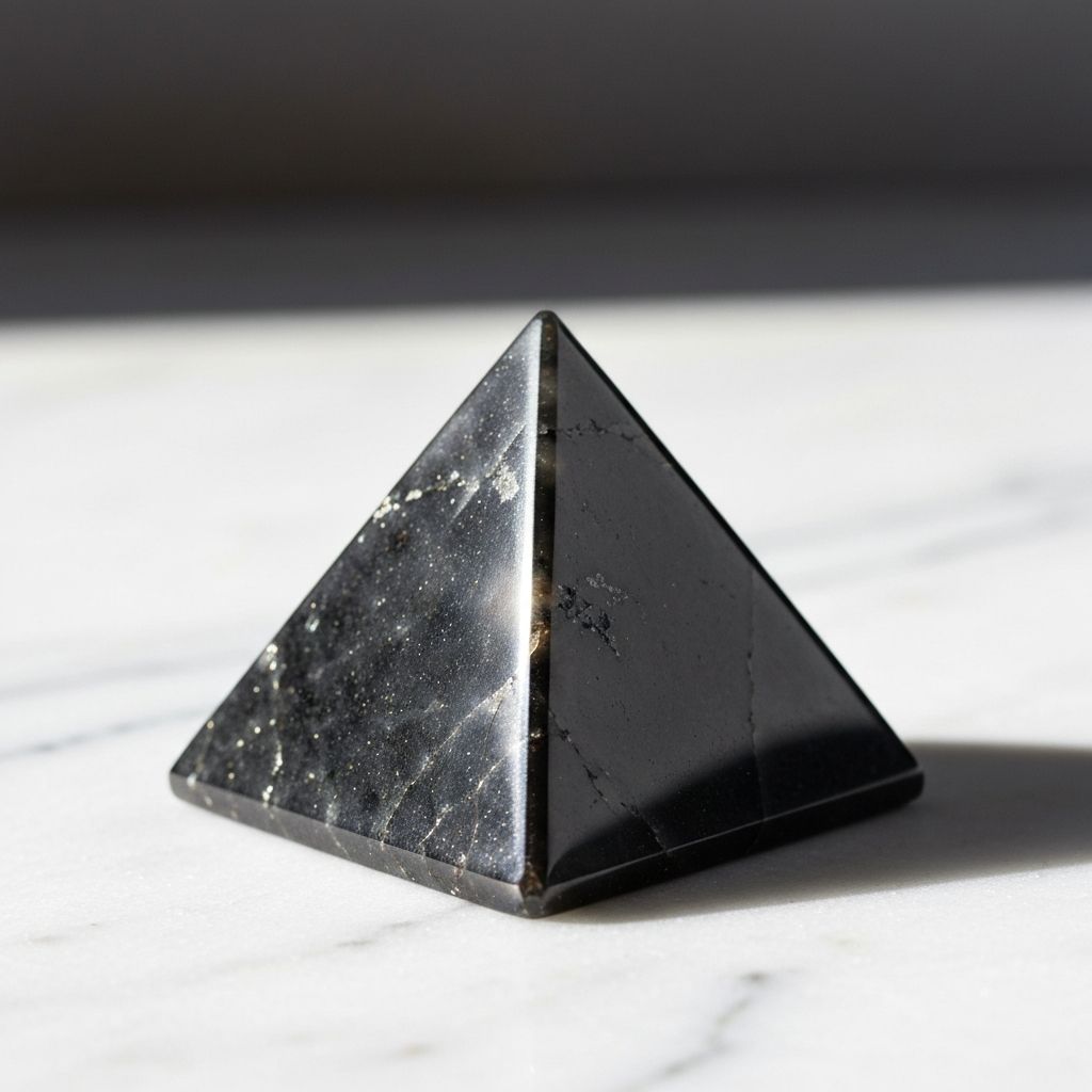 Пирамида из шунгита полированная