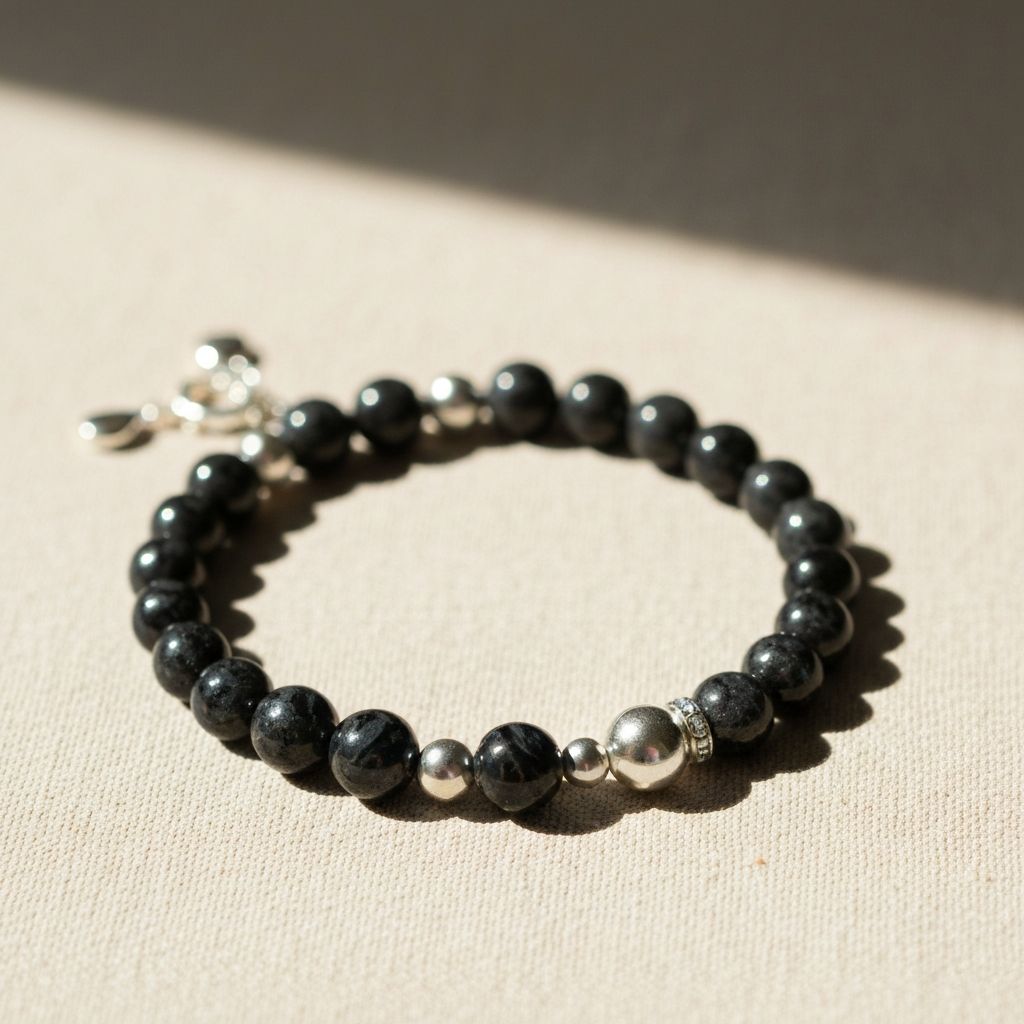 Браслет из шунгита «Северное сияние»